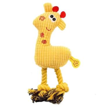 Imagem de Mordedor de Pelucia Cachorro Caes Pet Gato Animais Brinquedo com Apito