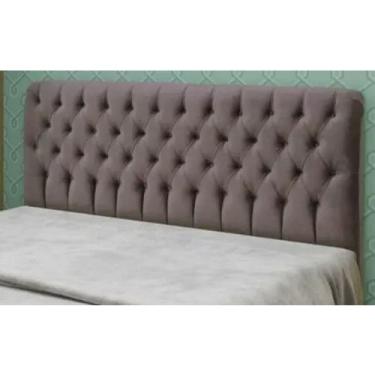 Imagem de Cabeceira Ametista Cama King 193cmx150cm Suede/Courino/Linho