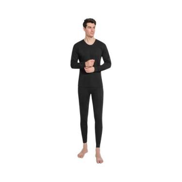 Imagem de Conjunto de Roupa Íntima Térmica Masculina de Inverno - Algodão Macio 