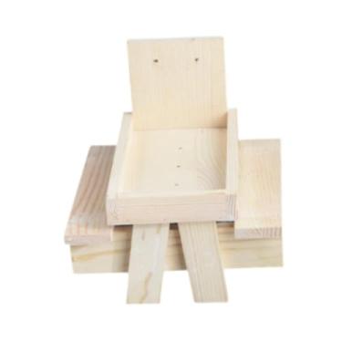 Imagem de Dualoai Alimentador de esquilo, mesa de pássaros, recipiente de comida, janela, alimentador de pássaros pendurado, casinha de passarinho para árvore, Madeira