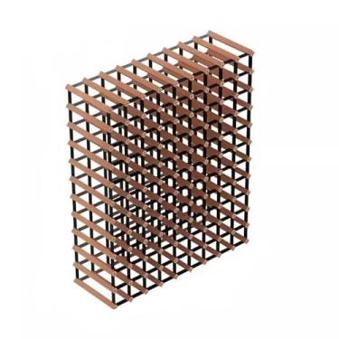 Imagem de Suporte para Vinhos Rack de armazenamento para vinho, armário de vinho para casa, loja comercial, adega, madeira sólida Porta-Garrafas(9 * 11)