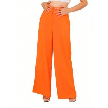 Imagem de Calça Feminina Pantalona Duna Alfaiataria Social com Elastico Cós alto