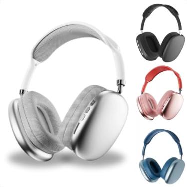 Imagem de Fone de Ouvido Sem Fio Headphone Bluetooth Regulável Entrada P2 Mp3, Design Ergonômico com áudio cristalino e conexão estável (Branco)