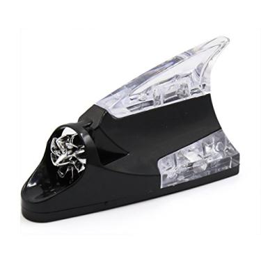 Imagem de uxcell Antena decorativa de teto de energia eólica automotiva em forma de barbatana de tubarão preto