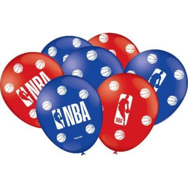 Imagem de Bexiga Balões Tema No 9 Nba League Basquete - 25 Unid - Festcolor