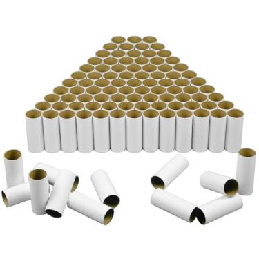 Imagem de HESESOH Pacote Com 100 Tubos De Papelão Para Artesanato - 4 X 9,9 Cm, Rolos Vazios Papel Higiênico Branco, Redondos, Grossos E Resistentes, Sala Aula, Família, Projetos Artesanais Faça Você Mesmo