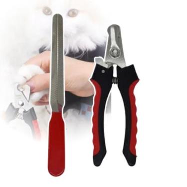 Imagem de Alicate de unha cortador + lixa pet cão gato cachorro - JN ECOMERCE LT