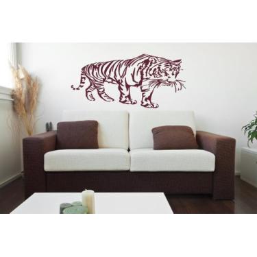 Imagem de Adesivo Decorativo de Parede Tigre lindo para sala quarto decoração pa