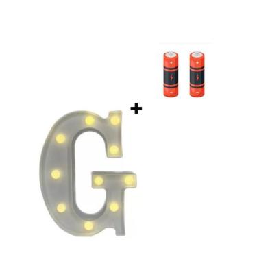 Imagem de Letra Luminária Led 3d Festa Decoração + Pilha Grátis - Partiufesta, G