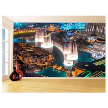 Imagem de Papel De Parede 3D Cidade Dubai Paisagem Fontes 3,5M Ncd260 - Você Dec