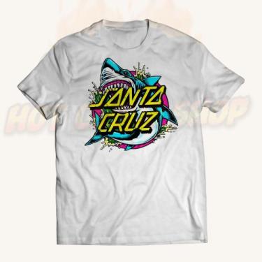 Imagem de Camiseta Unissex Infantil e Adulto Skate Santa Cruz Tubarão - Hot Clou