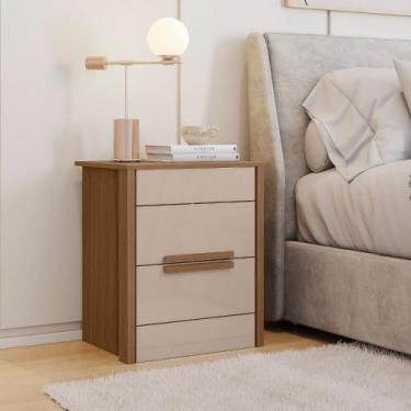 Imagem de Mesa Cabeceira Mesinha Canto Mudo Quarto Box Cama Criado 2 Gavetas MDP