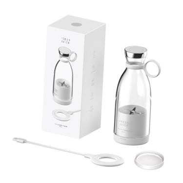 Imagem de Bothyi Mini liquidificador portátil com alça, espremedor de frutas e smoothies para escritório, academia, presente de aniversário, ambiente, Branco
