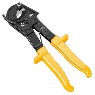 Imagem de Alicate Cortador de Cabos Catraca Regulavel Alicate Corte Tesoura Profissional Com Trava de Segurança Cabo Emborrachado Antiderrapante 240mm