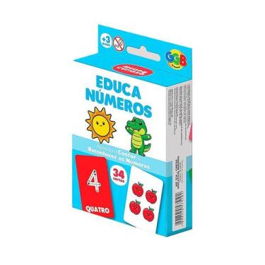 Imagem de Jogo Educativo Educa Números Cartas com Números 34 Cartas - GGB