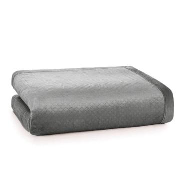 Imagem de Cobertor King de Sherpa e Flanel Fleece Karsten 290x260 cm Eliot Metal