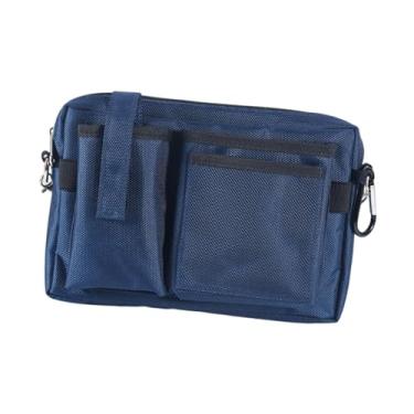 Imagem de Fenteer Bolsa de cintura para ferramentas de jardinagem, tecido Oxford, bolsa de cinto para ferramentas de eletricista para marceneiros, técnicos de, Azul