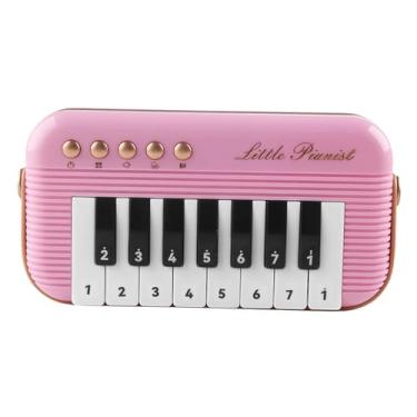 Imagem de simhoa Brinquedo de piano para bebês, teclado eletrônico de dedo, portátil, instrumento musical, piano de bolso musical para meninas iniciantes, presentes de, Rosa