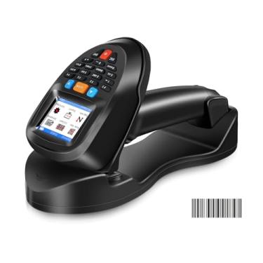 Imagem de JRHC Inventory Scanner Wireless 1D Laser Barcode Scanner com Base de Carregamento & Coletor de Dados Dispositivo de Inventário de Terminal de Dados Portátil com Leitor de Código de Barras Portátil USB
