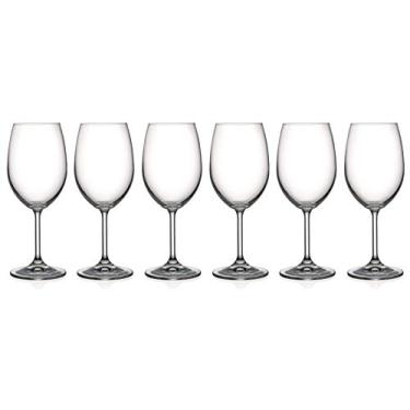 Imagem de Barski Taça de vinho, água, taças de cálice, transparente, cristal, conjunto de 6, copo com haste, feito na Europa, 510 g.