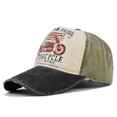 Imagem de Bone Motorcycle LukeSports Ajusvel Confortavel Unissex, Preto