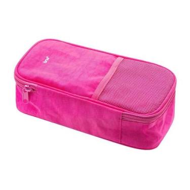 Imagem de Estojo - Brw - 50 Pens Nylon 1 Ziper E Tela - Rosa