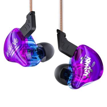Imagem de KBEAR K01 Fones de ouvido intra-auriculares com graves imersivos IEMS para jogos, fones de ouvido com cancelamento de ruído, fones de ouvido com fio com 1DD para computador portátil, escola, 3 anos de