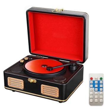 Imagem de MANAYO Leitor de CD portátil vintage – Alto-falante Bluetooth sem fio com bateria recarregável, auxiliar/USB para MANAYO CD Player de viagens e casa