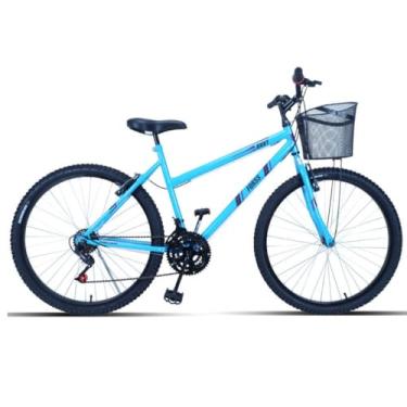 Imagem de Bicicleta Bike Forss Anny Aro 26 Com Cestinha 18 Marchas (Azul)