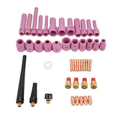 Imagem de KIMISS 46pcs WP-9/20/25 Série TIG Soldagem Tocha Conjunto de Consumíveis-bocais, Eletrodos e Acessórios para Projetos de Corte Eficientes
