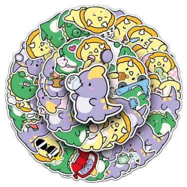 Imagem de Adesivos adoráveis de mini dinossauros para meninos, meninas, crianças, adolescentes, 50 peças, adesivos de vinil fofos à prova d'água para garrafas de água, cantil de laptop, computador, carro