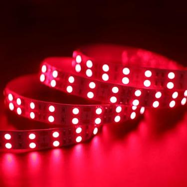 Imagem de Faixa LED Infravermelha Brilhante 660 nm CC 12 Volts, 5 m/16,4 pés SMD5050 15 mm IP20 Não Impermeável Flexível Trimmable IR LED Strip, 660 nm Terapia de Luz Vermelha e Crescimento de Plantas