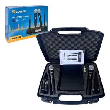 Imagem de Kit Microfone Sem Fio Digital Profissional - Coibeu, Preto