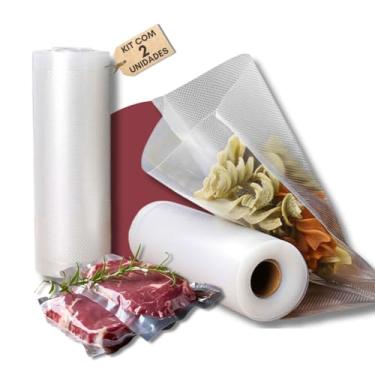 Imagem de Kit com 2 rolos de saco para seladora a vácuo. 15CM x 5 Metros. Alta resistência, versátil, BPA Free e ideal para conservar alimentos por mais tempo – Qualidade Premium LNSTORE