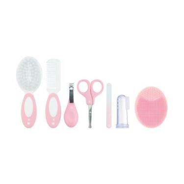 Imagem de Kit Higiene Cuidados Saúde Bebê 7 Pçs Com Bucha Pimpolho