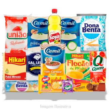 Imagem de Cesta Básica De Alimentos Custo Benefício Premium - 14 Itens