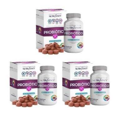 Imagem de 3 Nutrafases Probiotico Suplemento Alimentar Cães 180 Tbl