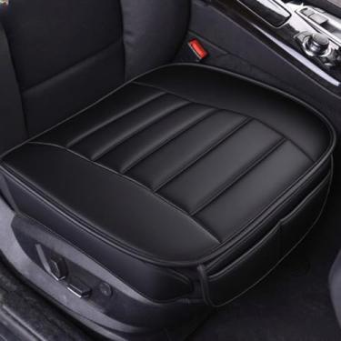 Imagem de Tapete de almofada para assento dianteiro Big Ant Edge Wrapping 2 peças para cadeira de escritório com couro PU (preto)