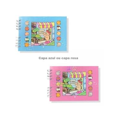 Imagem de Caderno Espiral Bobbie Good, Capa Dura, Azul ou Rosa, Desenho Kawaii