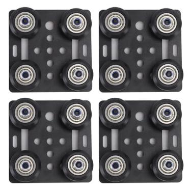 Imagem de WALFRONT 4pcs Placa Roda Liga de Alumínio Impressora 3D Placa de Pórtica Placa Precisa Ajuste para Extrusões Série 2020V Com Robótica de Máquinas CNC