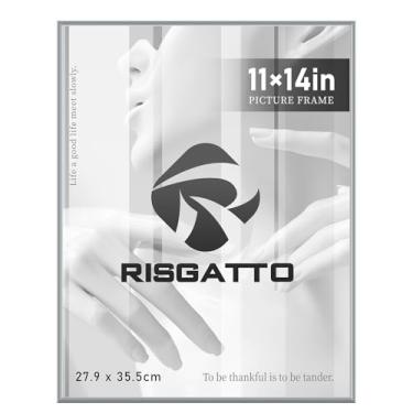 Imagem de Risgatto Moldura – Quadro Minimalista em Alumínio com Acrílico HD – Moldura Metálica Fina para Fotos e Pôsteres – Para Pendurar na Parede (Prata, 11 x 14)