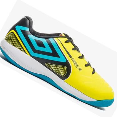 Imagem de Chuteira Futsal Umbro Pro 5 Jr Infantil, Amarelo, 34