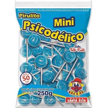 Imagem de Pirulito Mini Psicodélico Azul 250g - Santa Rita