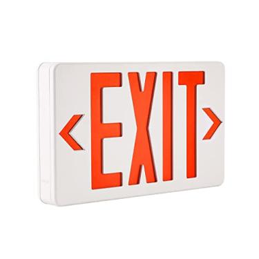 Imagem de Garrini Sinal de saída de LED luz de emergência face única ou dupla recarregável UL certificado GX-200NR (vermelho)