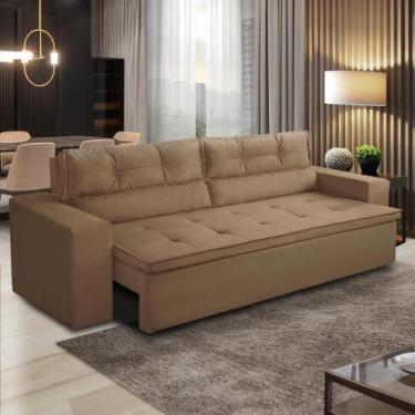 Imagem de Sofá Retrátil e Reclinável 3 lugares com Molas 2,00m Vanessa Suede Cap