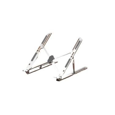 Imagem de Suporte para laptop Suporte para laptop portátil para mesa, suporte dobrável de liga de alumínio para laptop, ajustável em dez velocidades Elevador para laptop(Silver)