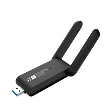 Imagem de Adaptador WiFi 6 USB Dual Band 5GHz 2.4GHz 1300Mbps Antena Wireless Para PC Notebook Compatível Com Windows Andarix