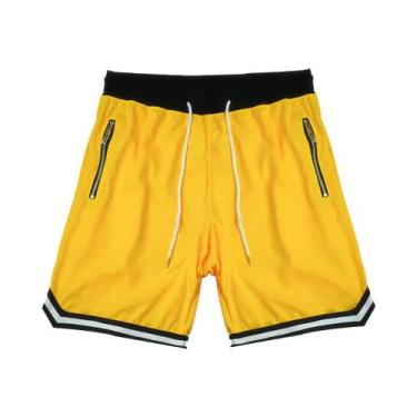 Imagem de Shorts de Basquete Masculino - Malha Respirável de Secagem Rápida para