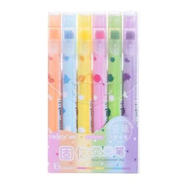 Imagem de Marca Texto Em Gel Próprio Para Estudos Bíblicos 6 Cores