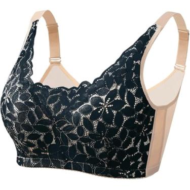Imagem de Sutiã De Bolso De Prótese De Mama Feminina Sutiã De Mastectomia Pós-operatória Sem Fio Esportes Diários Cobertura Total, Black, XXXL/XXX-Large